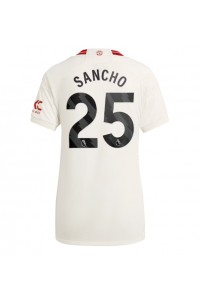 Manchester United Jadon Sancho #25 Fotballdrakt Tredje Klær Dame 2023-24 Korte ermer